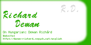 richard deman business card
